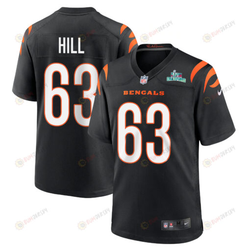 Trey Hill 63 Cincinnati Bengals Super Bowl LVII Champions Men's Jersey - Black