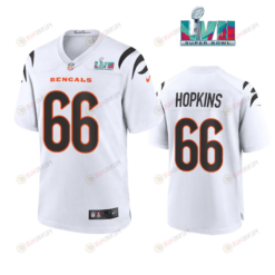 Trey Hopkins 66 Cincinnati Bengals Super Bowl LVII Men's Jersey- White