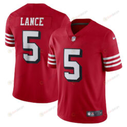 Trey Lance 5 San Francisco 49ers Alternate Vapor Limited Jersey - Scarlet