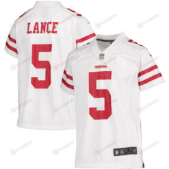 Trey Lance 5 San Francisco 49ers Youth Player Game Jersey - White