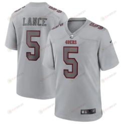 Trey Lance San 5 Francisco 49ers Men Atmosphere Fashion Game Jersey - Gray