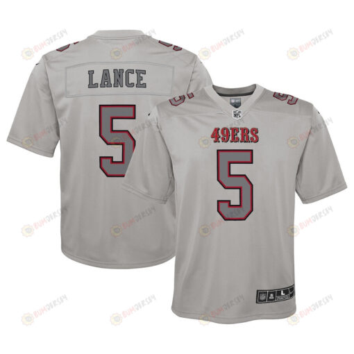 Trey Lance San Francisco 49ers Youth Atmosphere Game Jersey - Gray