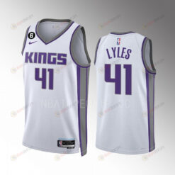 Trey Lyles 41 Sacramento Kings White Men Jersey 2022-23 Association Edition Swingman