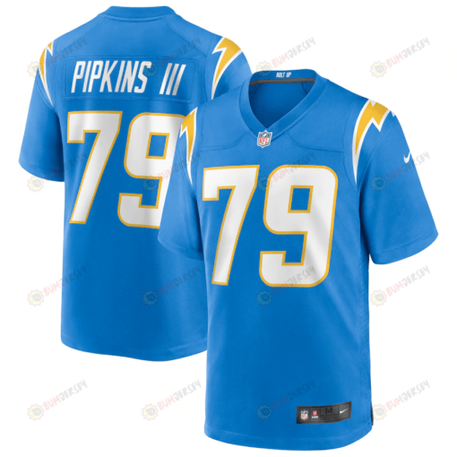 Trey Pipkins III 79 Los Angeles Chargers Game Jersey - Powder Blue