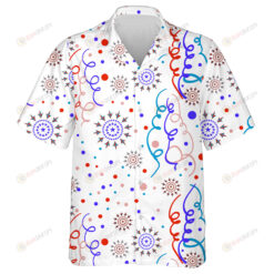 Tricolor Of USA Flag Confetti For The Holiday Of July 4th Hawaiian Shirt