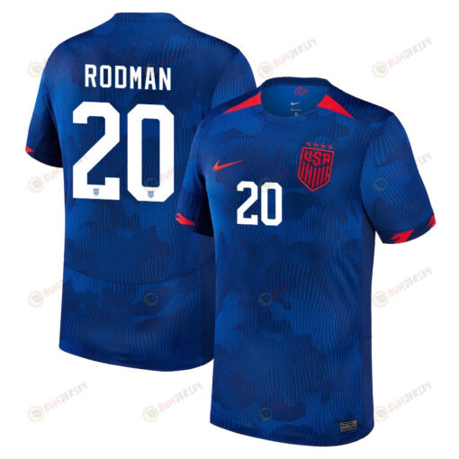 Trinity Rodman 20 USA Women's National Team 2023-24 World Cup Away Men Jersey