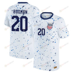 Trinity Rodman 20 USA Women's National Team 2023-24 World Cup Home Men Jersey