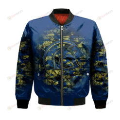 Trinity Western Spartans Bomber Jacket 3D Printed Camouflage Vintage