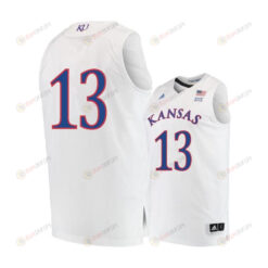 Tristan Enaruna 13 Kansas Jayhawks Basketball Men Jersey - White