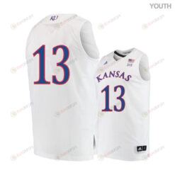 Tristan Enaruna 13 Kansas Jayhawks Basketball Youth Jersey - White