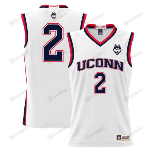 Tristen Newton 2 UConn Huskies Basketball Men Jersey - White