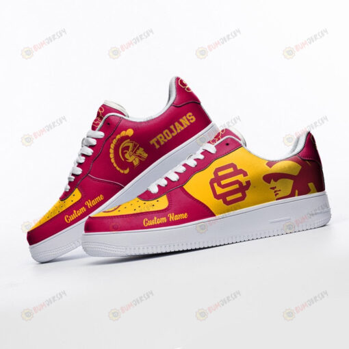 Trojans Mascot Logo Pattern Custom Name Air Force 1 Printed