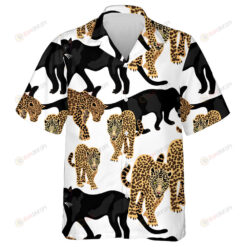 Tropical Animals Jungle Dreams With Leopards Hawaiian Shirt