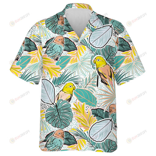 Tropical Leaves With Colorful Birds Hawaiian Shirt