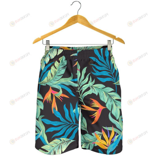Tropical Palm Leaves Hawaiian Flower Mens Shorts - Print Shorts