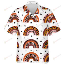 Tropical Style With Rainbow And Leopard Hawaiian Shirt