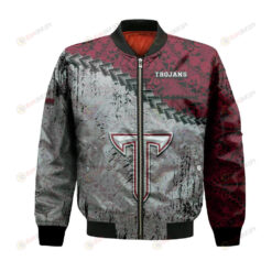 Troy Trojans Bomber Jacket 3D Printed Grunge Polynesian Tattoo