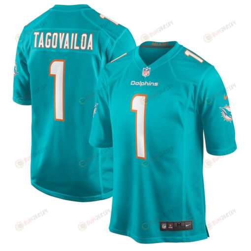 Tua Tagovailoa 1 Miami Dolphins Game Men Jersey - Aqua