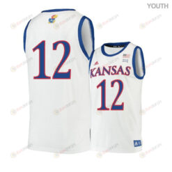 Tucker Vang 12 Kansas Jayhawks Basketball Youth Jersey - Beige