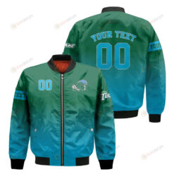 Tulane Green Wave Fadded Bomber Jacket 3D Printed