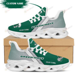 Tulane Green Wave Logo Custom Name Pattern 3D Max Soul Sneaker Shoes