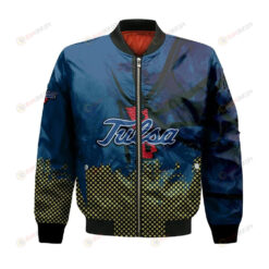 Tulsa Golden Hurricane Bomber Jacket 3D Printed Basketball Net Grunge Pattern