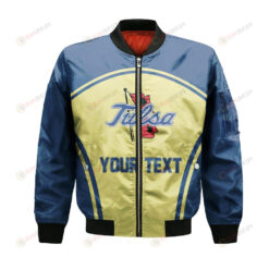 Tulsa Golden Hurricane Bomber Jacket 3D Printed Custom Text And Number Curve Style Sport