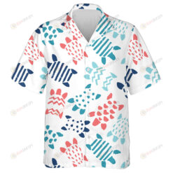 Turtle Starfish And Palm Tree Elements Pastel Colors Hawaiian Shirt