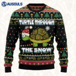 Turtle Through The Snow Ugly Sweaters For Men Women Unisex