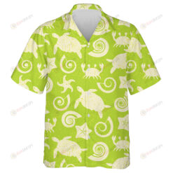 Turtles Fish And Starfish Colorful Style Hawaiian Shirt