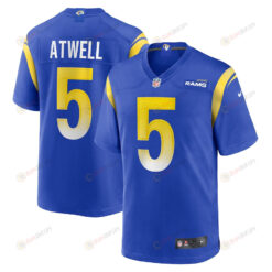 Tutu Atwell 5 Los Angeles Rams Game Men Jersey - Royal