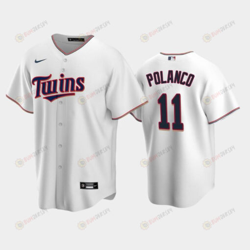 Twins 11 Jorge Polanco Home White Jersey Jersey