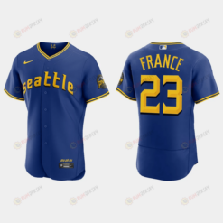 Ty France 23 Seattle Mariners 2023 City Connect Elite Jersey - Royal