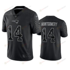 Ty Montgomery 14 New England Patriots Black Reflective Limited Jersey - Men