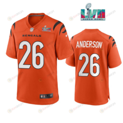 Tycen Anderson 26 Cincinnati Bengals Super Bowl LVII Men's Jersey- Orange