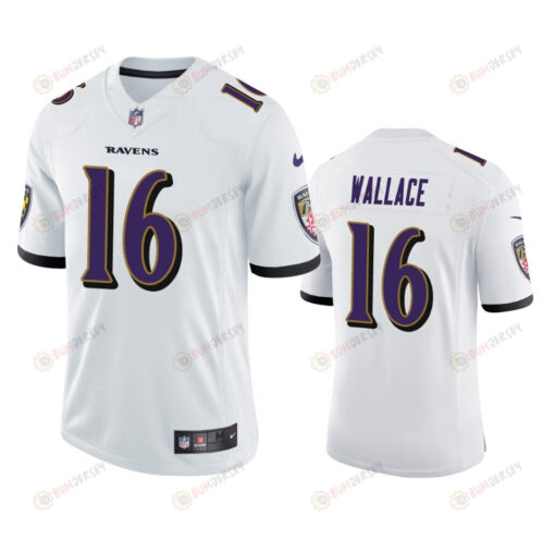 Tylan Wallace 16 Baltimore Ravens White Vapor Limited Jersey