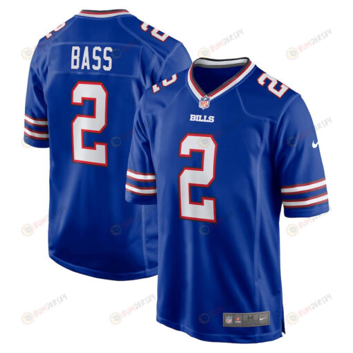 Tyler Bass 2 Buffalo Bills Game Player Jersey - Royal