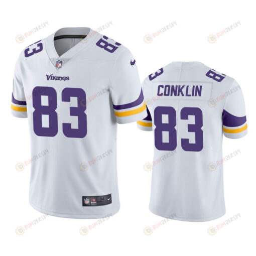 Tyler Conklin 83 Minnesota Vikings White Vapor Limited Jersey