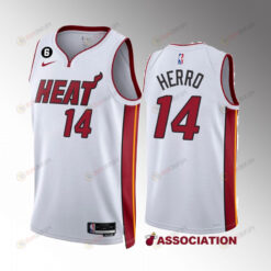 Tyler Herro 14 2022-23 Miami Heat White Association Edition Jersey NO.6 Patch