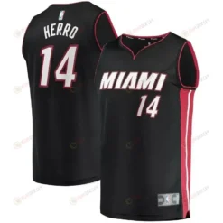 Tyler Herro Miami Heat Fast Break Jersey Black - Icon Edition