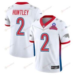 Tyler Huntley 2 Ravens Pro Bowl 2023 Patch Men Jersey - White