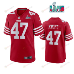 Tyler Kroft 47 San Francisco 49Ers Super Bowl LVII Men's Jersey- Scarlet