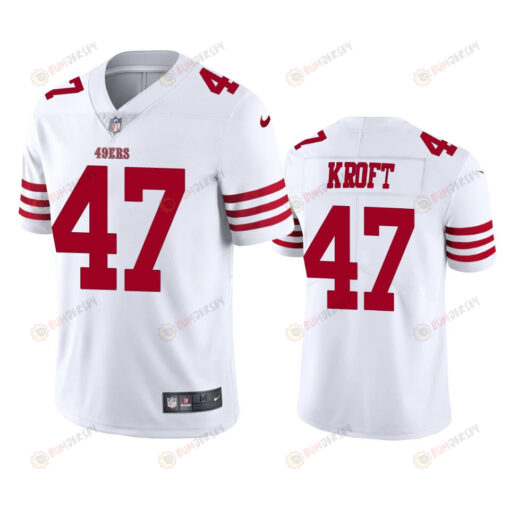 Tyler Kroft San Francisco 49ers 47 White Vapor Limited Jersey