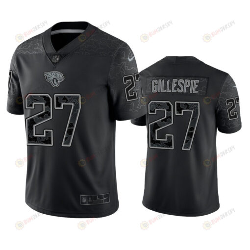 Tyree Gillespie 27 Jacksonville Jaguars Black Reflective Limited Jersey - Men