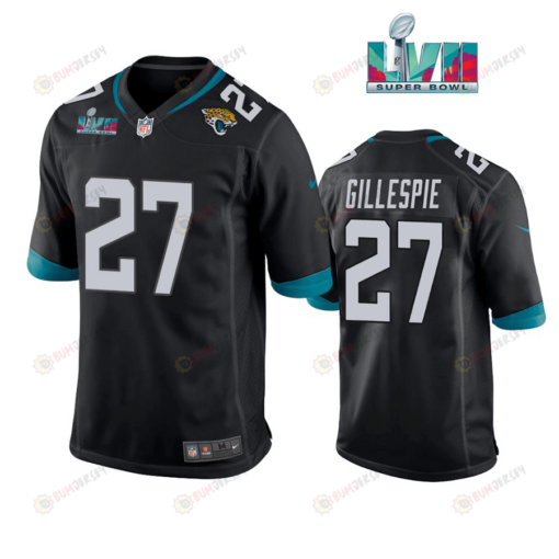 Tyree Gillespie 27 Jacksonville Jaguars Super Bowl LVII Super Bowl LVII Men's Jersey- Black