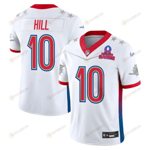 Tyreek Hill 10 Dolphins Pro Bowl 2023 Patch Men Jersey - White