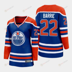 Tyson Barrie 22 Edmonton Oilers 2022-23 Home Women Premier Breakaway Player Jersey Royal