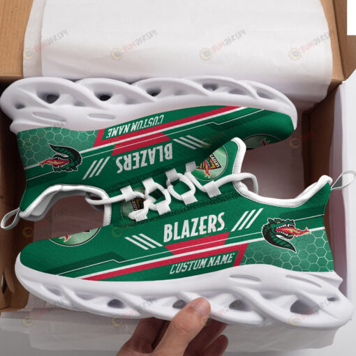 UAB Blazers Logo Custom Name Pattern 3D Max Soul Sneaker Shoes