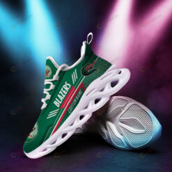 UAB Blazers Logo Pattern Custom Name 3D Max Soul Sneaker Shoes In Green