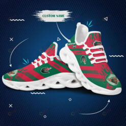 UAB Blazers Logo Pattern Custom Name 3D Max Soul Sneaker Shoes In Red Green